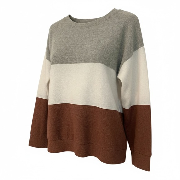 nine britton Sweaters - Stitch Fix Nine Britton Colorblock Long Sleeve Pullover Sweater Small Soft Cozy